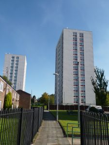 This photo shows a view from the side gate of the Croydon Drive estate.